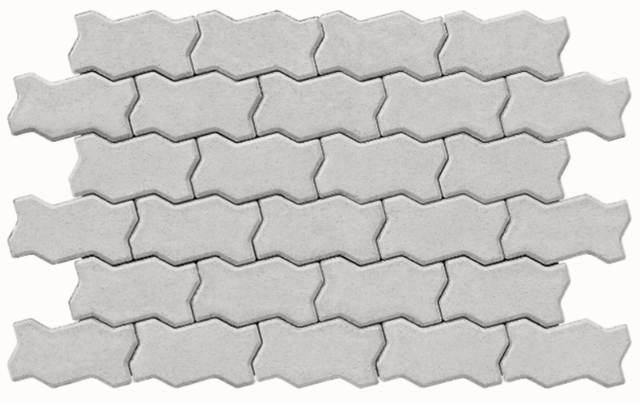 Бруківка 20-15-12 біла, світло відбиваюча